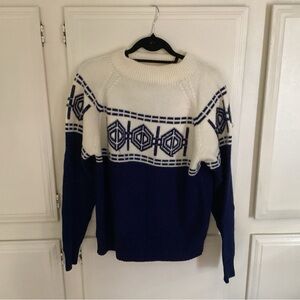 VTG Richman Brothers Blue & White Winter Sweater Men’s XL